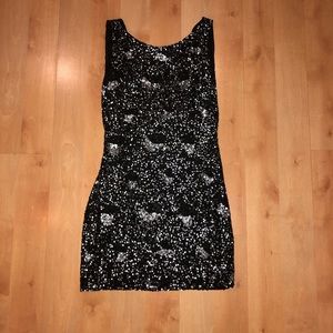 Alexia Admor Sequin Drape Back Dress - Size S
